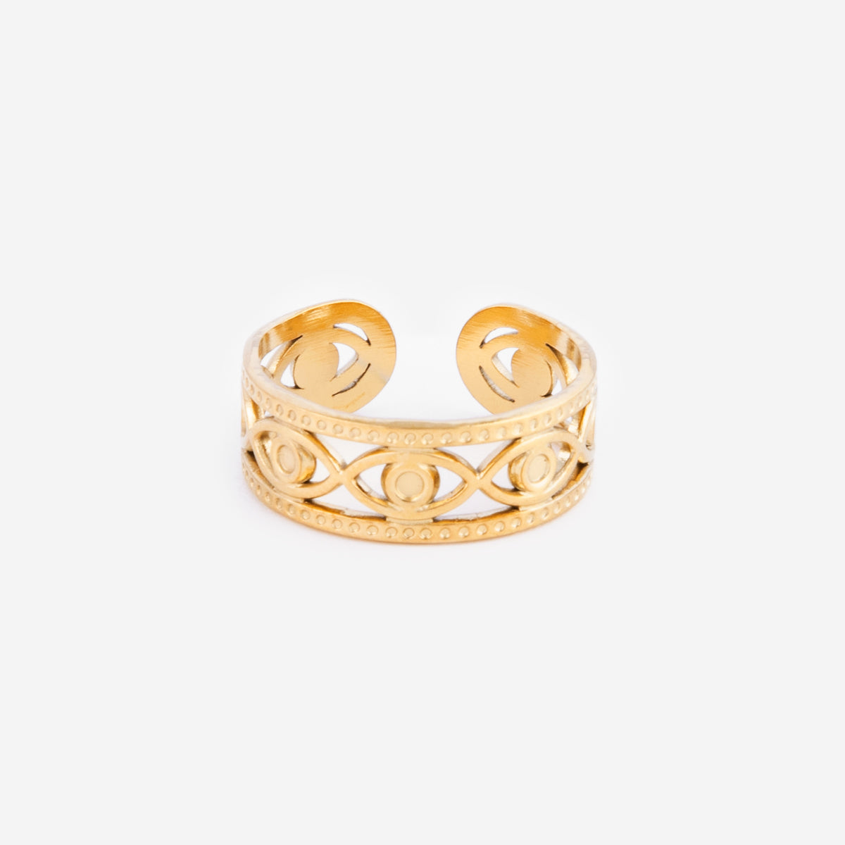 Bague Double Rangs Yeux Strass APRIZO bague-double-rangs-yeux-strass-aprizo