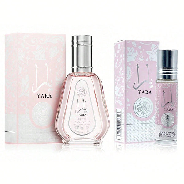 Lattafa - Yara 50ml Eau de parfum femme & Roll on Musc Yara 10ml