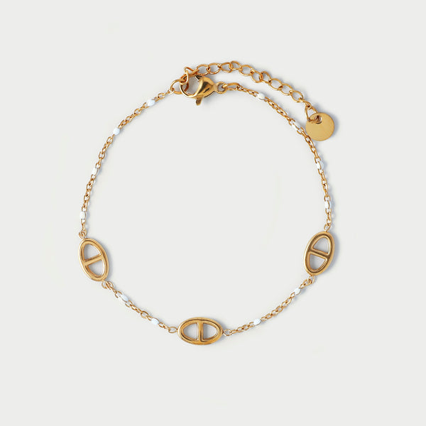 Bracelet argent doré pampilles nacre Bracelet argent doré pampilles nacre