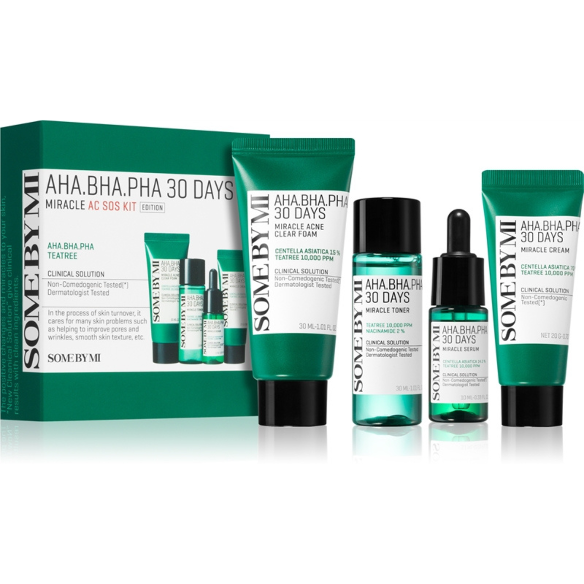 AHA, BHA, PHA 30 Days Miracle AC SOS Kit SET - Kit de soin anti-acné ...