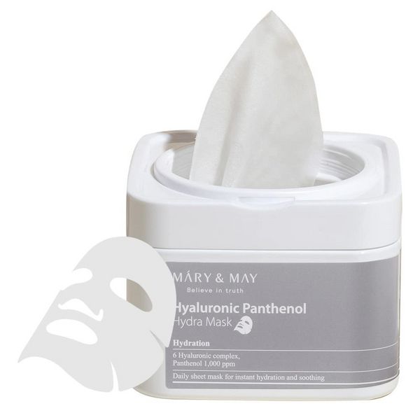 Masque Tissu Hydratant à l’Acide Hyaluronique et Panthénol (30 Masques)