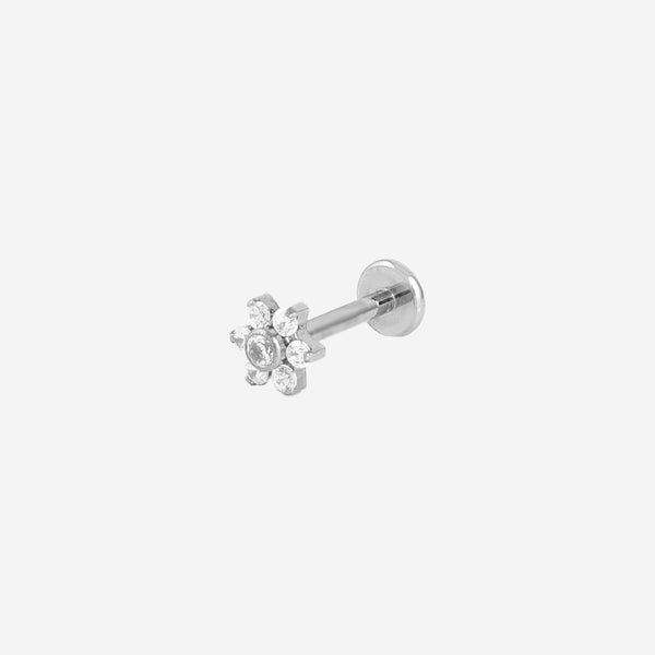 Piercing strass cristal en titane