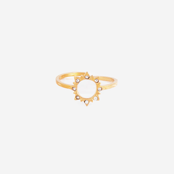 Bague ouverte Soleil strass