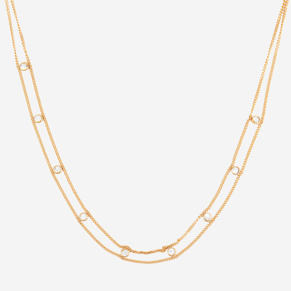 Collier Double Rangs Cristal