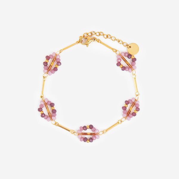 Bracelet en Pierre Ovale Multi