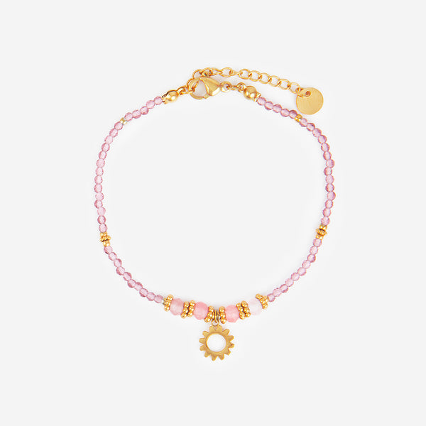 Bracelet breloque Soleil strass