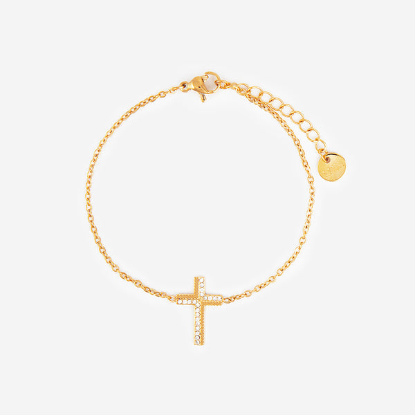 Bracelet croix en cristal