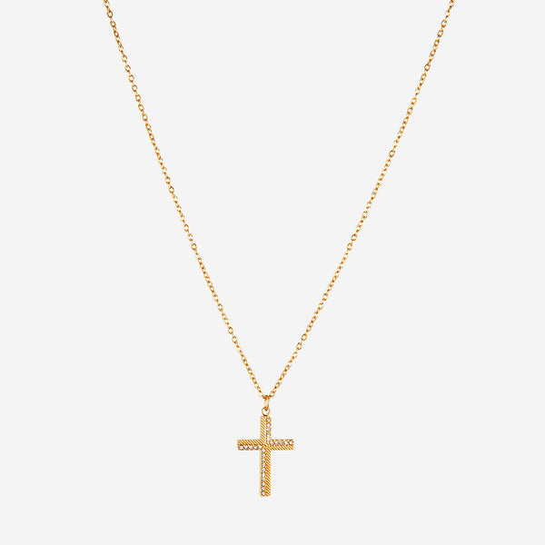 Collier croix en Cristal