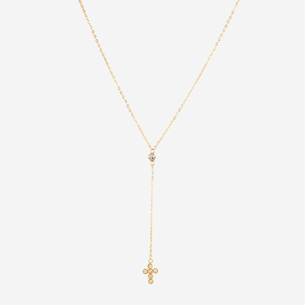 Collier en Y avec croix