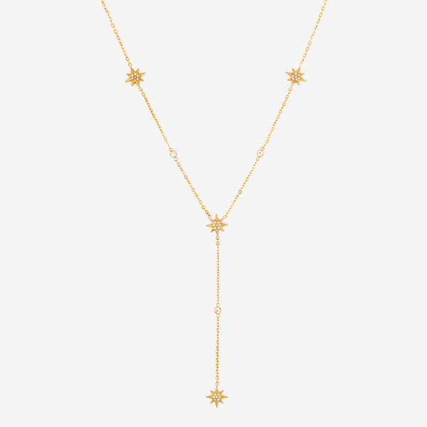 Collier en Y multi strass étoile