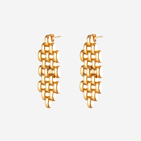 Boucles d'oreilles hexagonales Maille