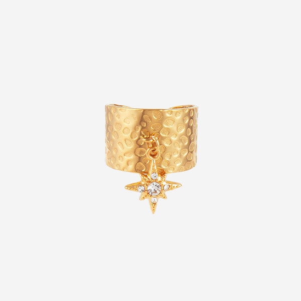 Bague breloque étoile strass