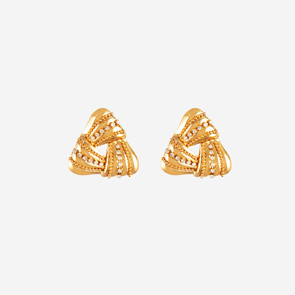 Boucles d'oreilles strass Triangle Ouvert