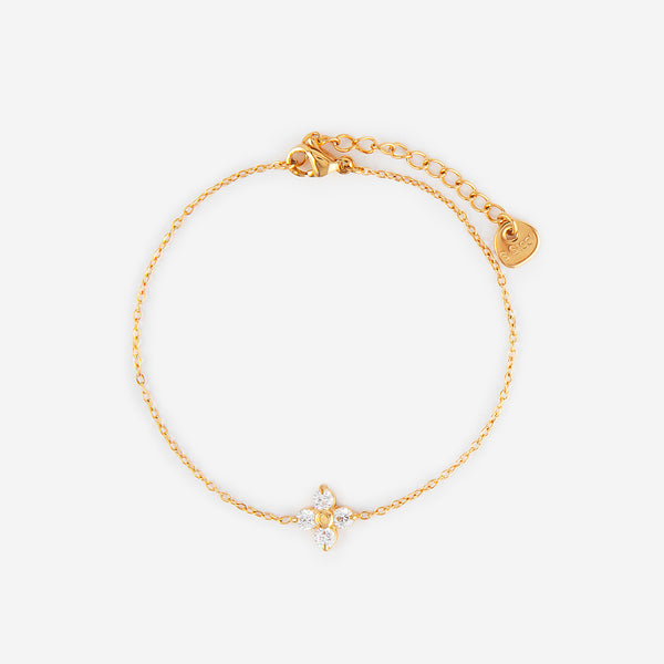 Bracelet Fleur cristaux