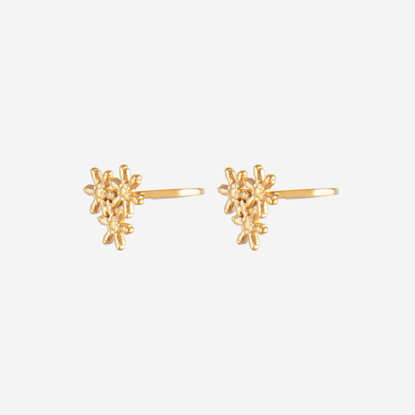 Boucles d'oreilles ears cuff fleurs