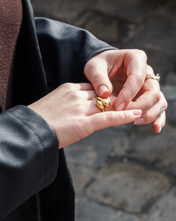 Bague Goutte d'eau Ouvert