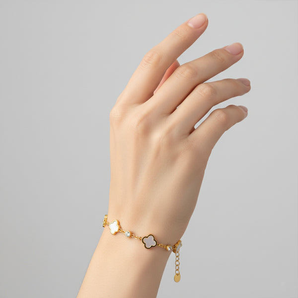 Bracelet multi avec fleur