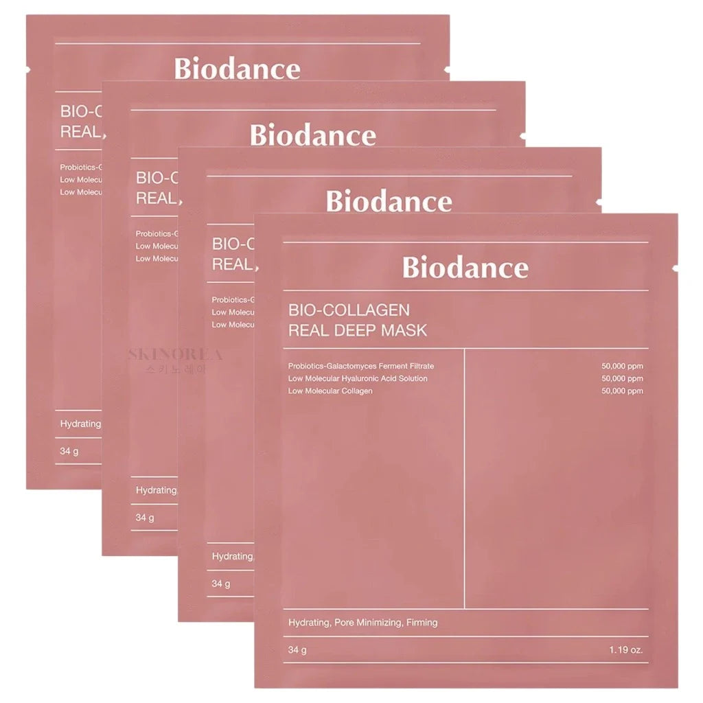 Bio Collagen Real Deep Mask Set - Lot de 4 masques de 34g Masque visag ...