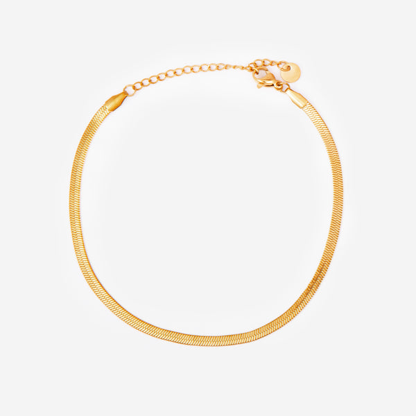 Bracelet de cheville maille torsade femme et homme acier doré Bracelet de cheville maille torsade femme et homme acier doré
