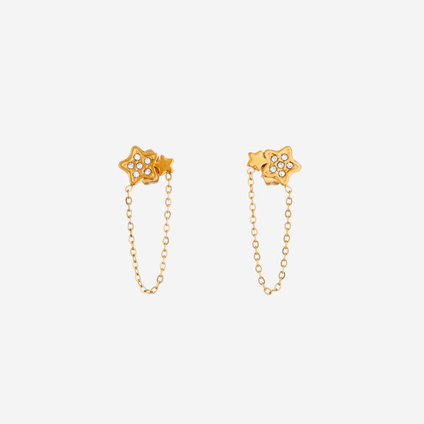 Boucles d'oreilles pendantes en strass bleu saphir : style Boucles d'oreilles pendantes en strass bleu saphir : style
