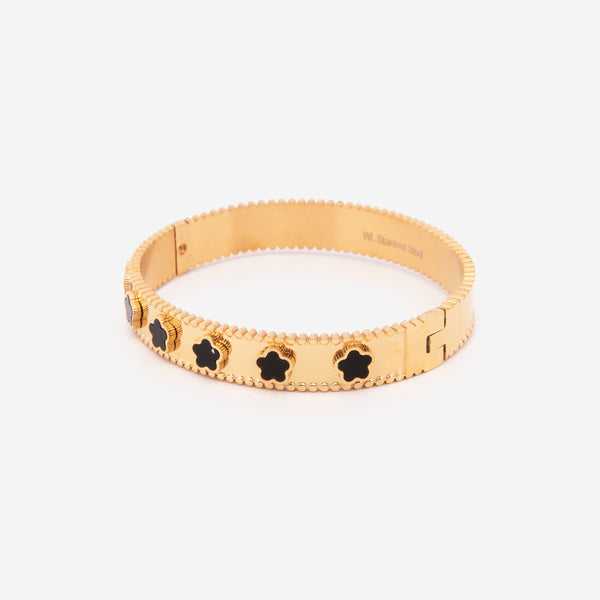 Bracelet jonc Acier doré Floraison - By URBAN main image 1