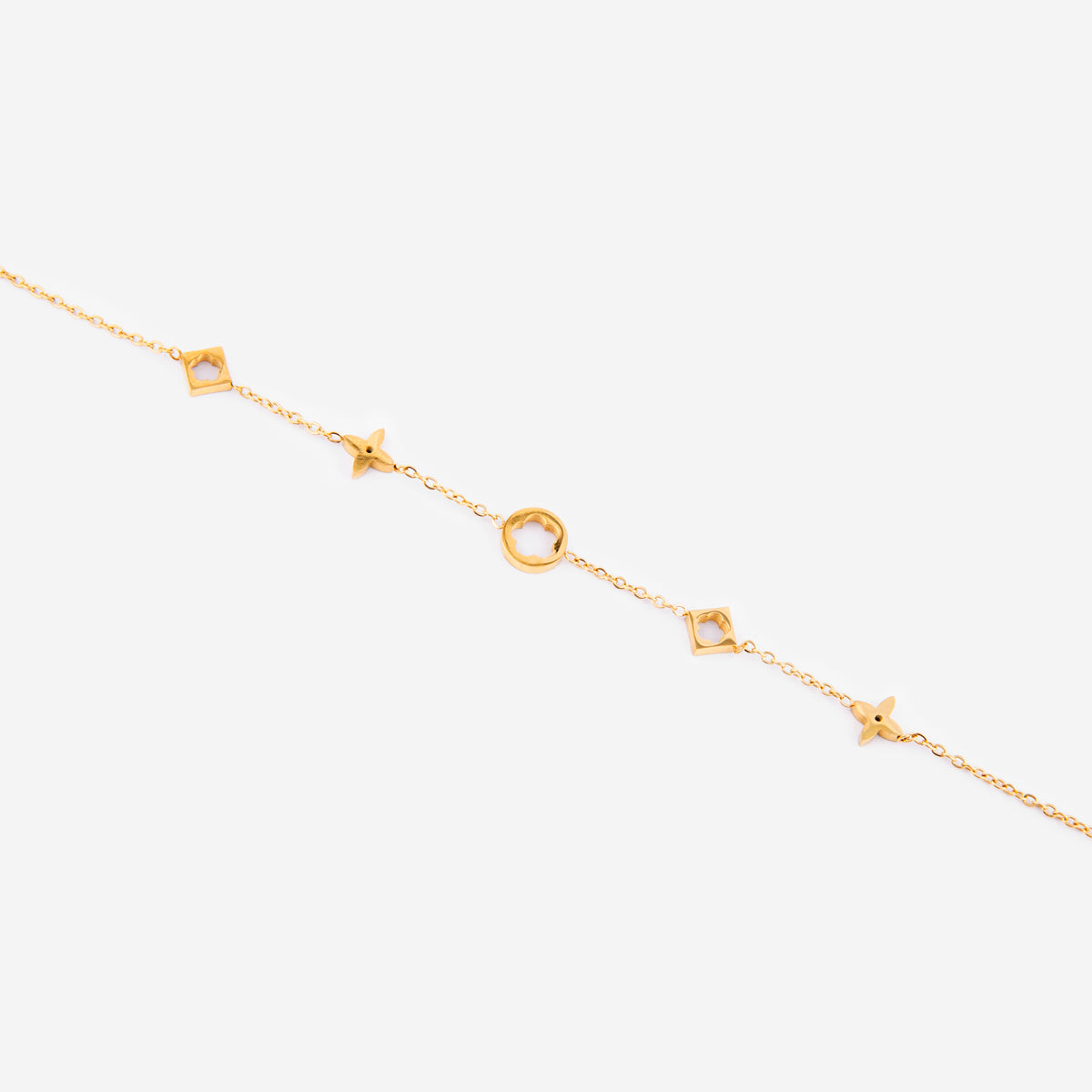 Bracelet Trèfle à 4 Feuilles En Acier Inoxydable Pour Femme - Porte-bonheur Irlandais, Ajustable, Cadeau Symbolique - 4