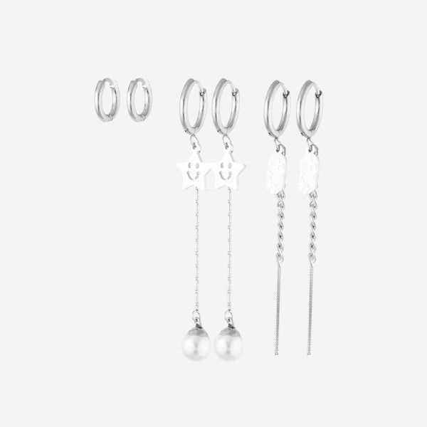 Boucles d'oreilles en Set étoile Perle