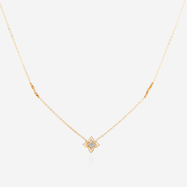 Collier lotus strass multiple