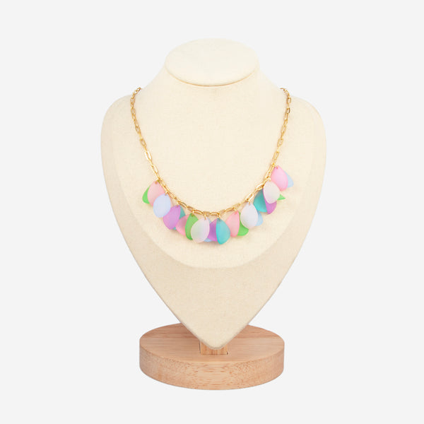 Collier pétales chainette