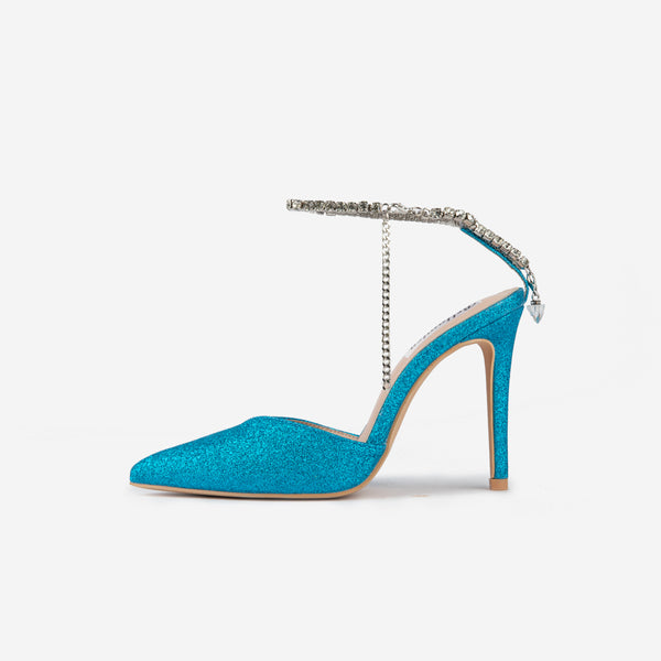 High heels with rhinestones