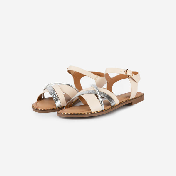 Simple Crossed Flat Sandals