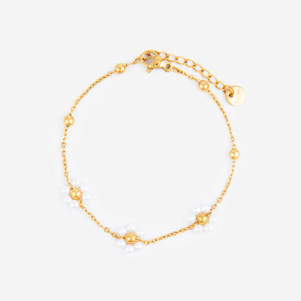 Bracelet Fleur Perles