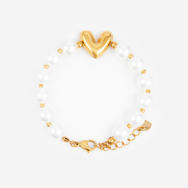 Bracelet Perles Coeur