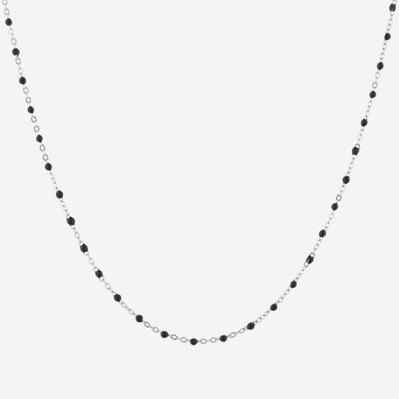 Collier Vintage Argenté Avec Pampilles En Cristal - Bijou Discret Et élégant Pour Femme