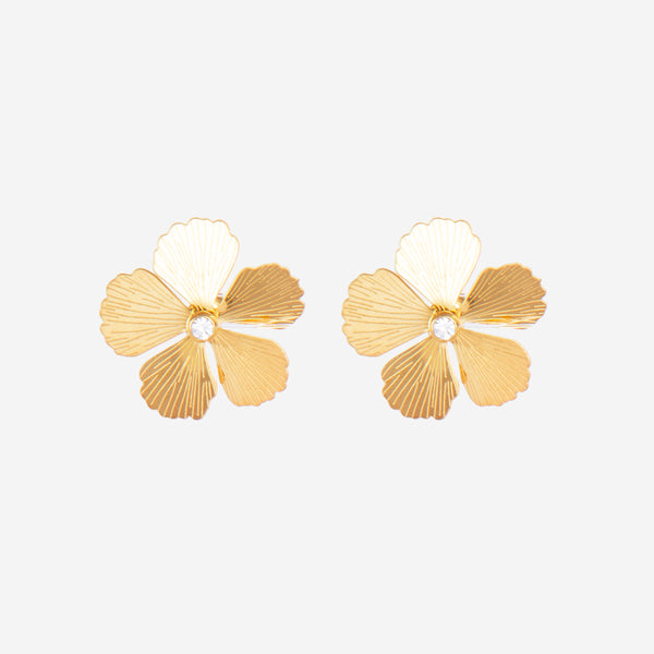 Boucles d'oreilles fleurs Cristal