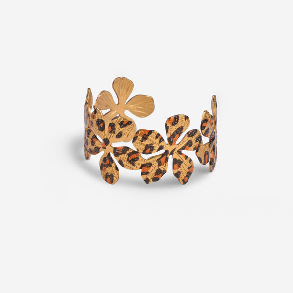 Bracelet Ajouré En Fleurs À Motif Ambre