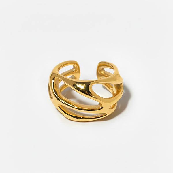 Bague À Motif Ajouré Irrégulier