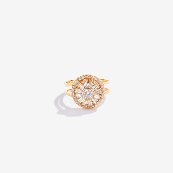 Bague anti-stress Luxueuse Sertie De Cristaux