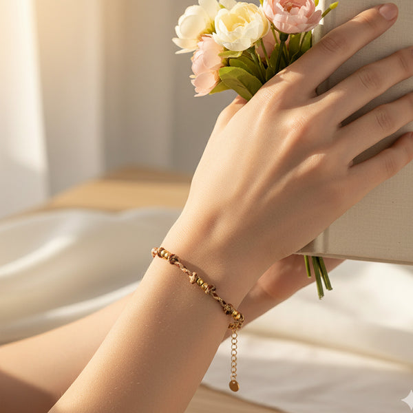 Bracelet Tressé Coloré Au Style Chic