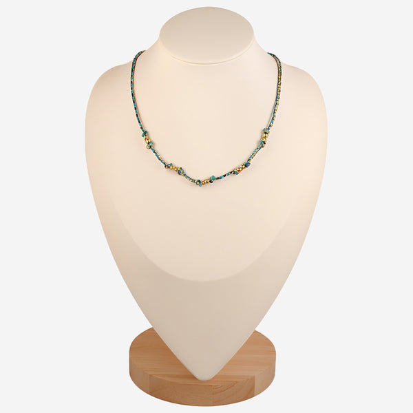 Collier Tressé Tendance Aux Tons Variés