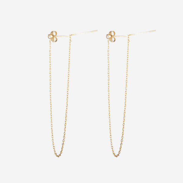 Boucles d'oreilles Pendante Chaine