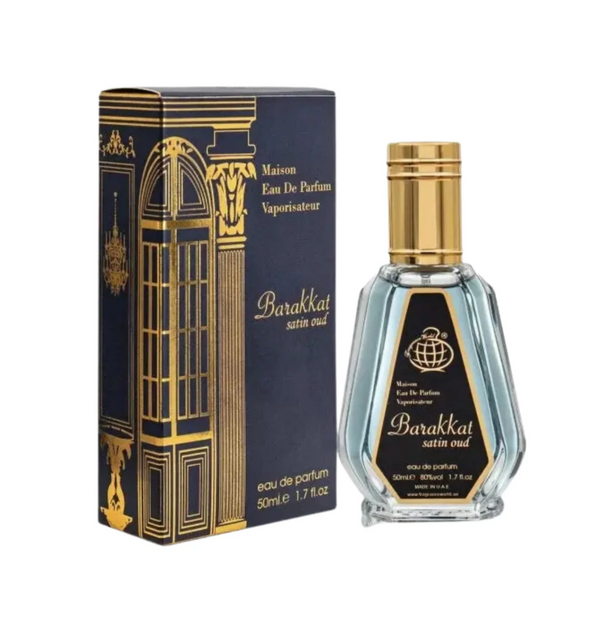 Inspiré par Oud Satin Mood - Fragrance World Barakkat Satin Oud 50ML   Eau de parfum unisexe