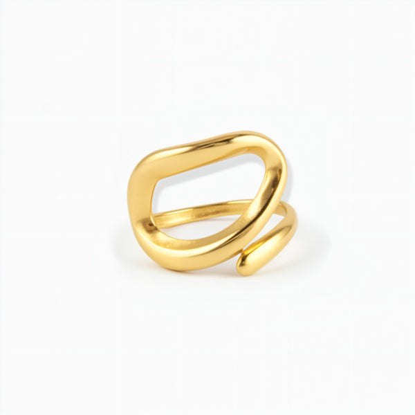 Bague Cercle Irrégulier Au Style Unique