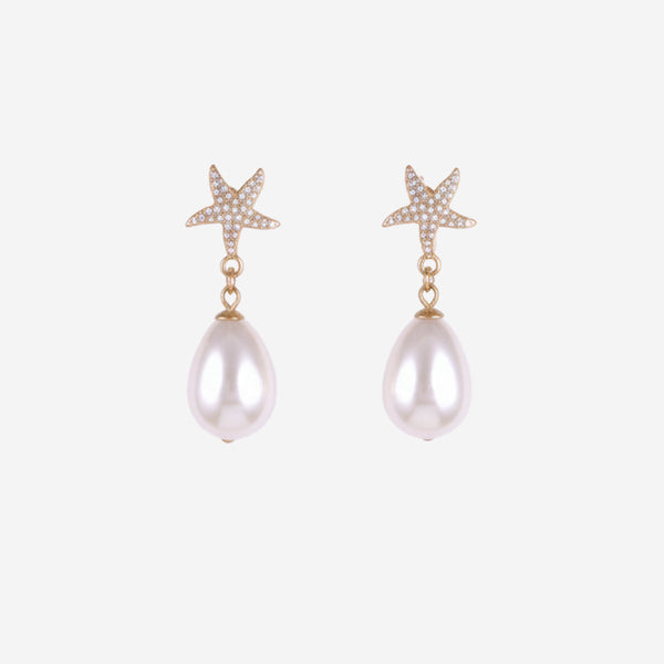 Boucles D’oreilles Étoile De Mer En Perles
