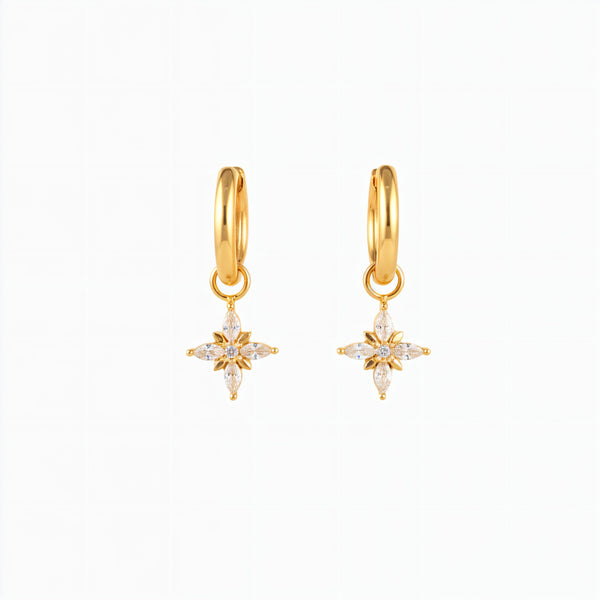 Boucles d’Oreilles Pendentif Trèfle Raffiné