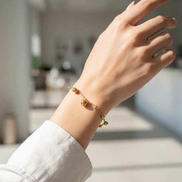 Bracelet à Pampilles Avec Mini-Perles Rondes