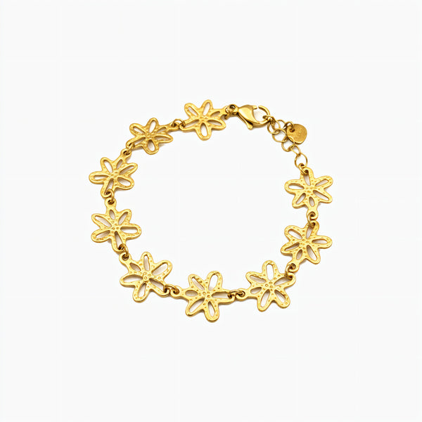 Bracelet Ajouré En Forme De Fleur A Cinq Pétales