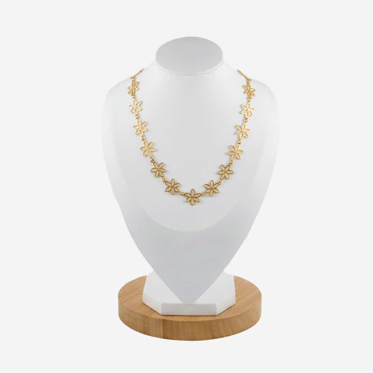 Collier Minimaliste À Cinq Pétales Ajourés