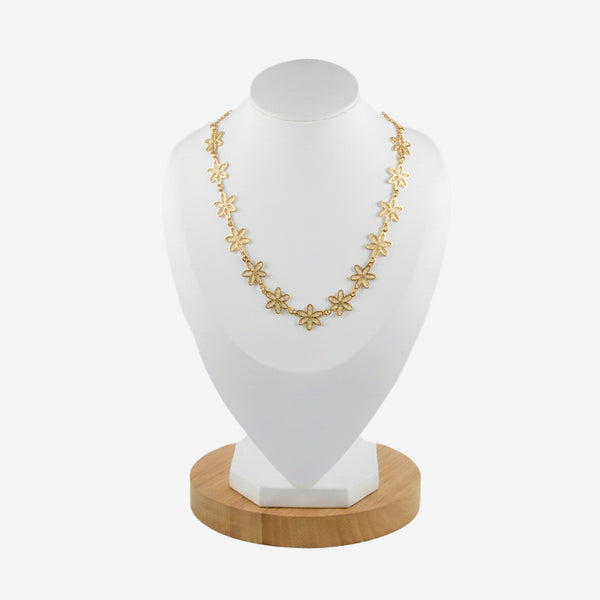 Collier Minimaliste À Cinq Pétales Ajourés