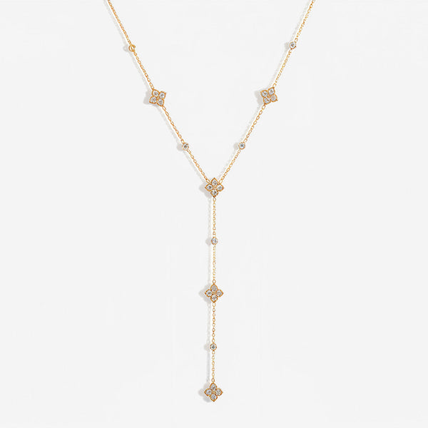 Collier Long Trèfle À Quatre Feuilles Porte-Bonheur